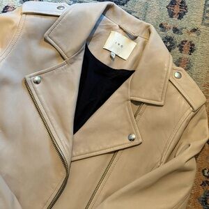 IRO Women's Light Tan Indie Sleeze Leather Jacket